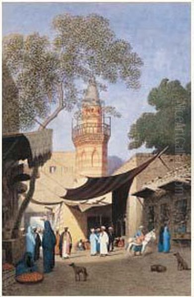 Vue Du Caire Oil Painting by Ch. Theodore, Bey Frere