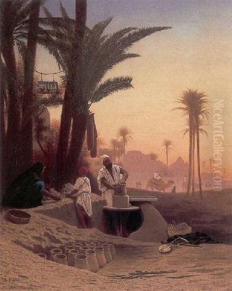 The Egyptian Potter Oil Painting by Ch. Theodore, Bey Frere