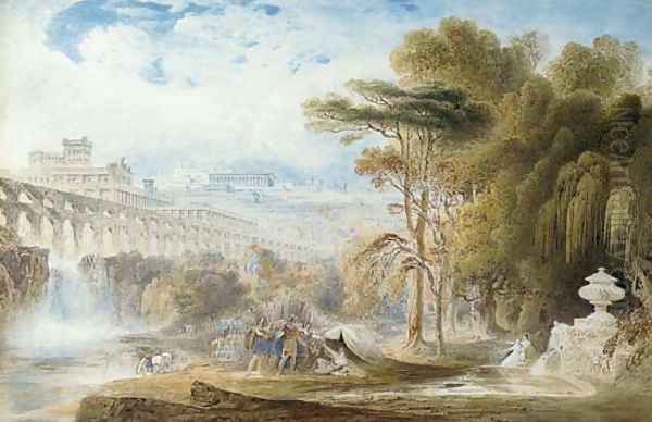 Alexander visiting Diogenes Oil Painting by John Martin