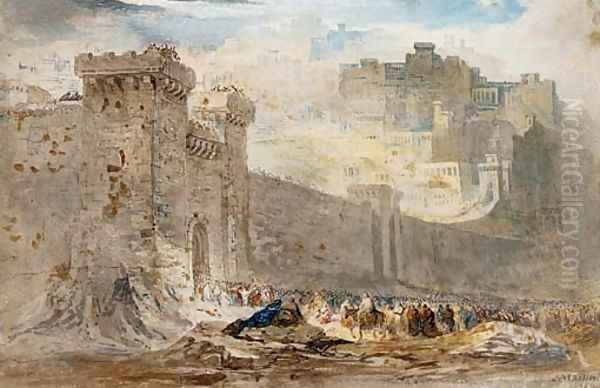 Christ's entry into Jerusalem Oil Painting by John Martin