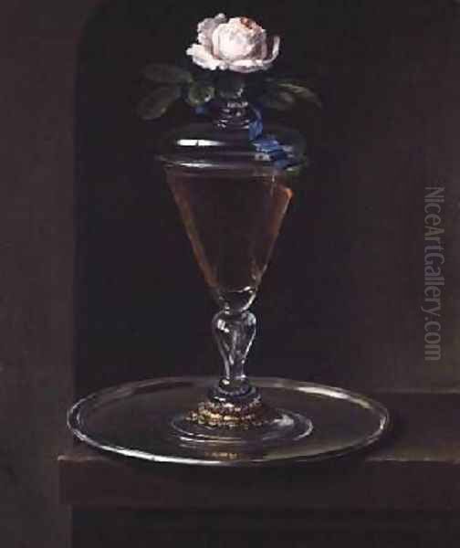 Glass of Wine Oil Painting by Heroman Van Der Mijn