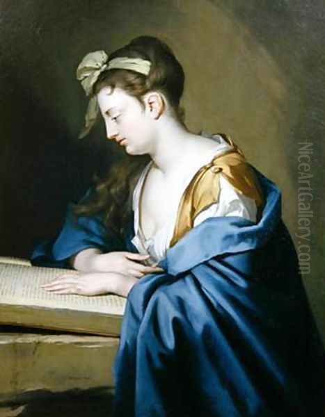 Lady Reading Oil Painting by Heroman Van Der Mijn