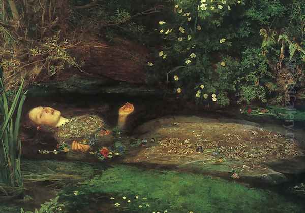 Ophelia 1851-52 Oil Painting by Sir John Everett Millais