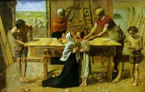 Christ in the House of His Parents (or The Carpenter's Shop) Oil Painting by Sir John Everett Millais