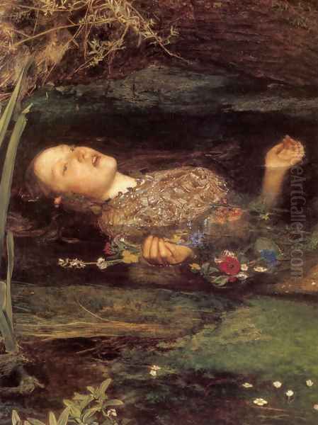 Ophelia [detail] Oil Painting by Sir John Everett Millais