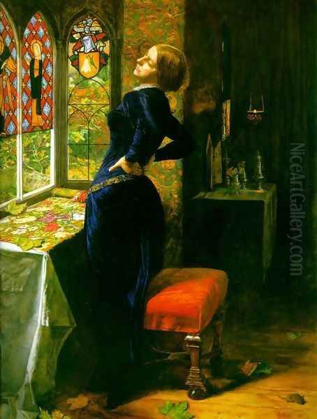 Mariana in the Moated Grange Oil Painting by Sir John Everett Millais