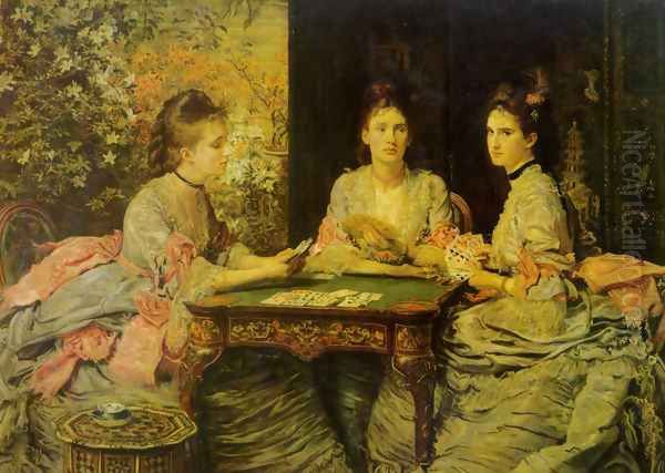 Hearts are Trumps Oil Painting by Sir John Everett Millais