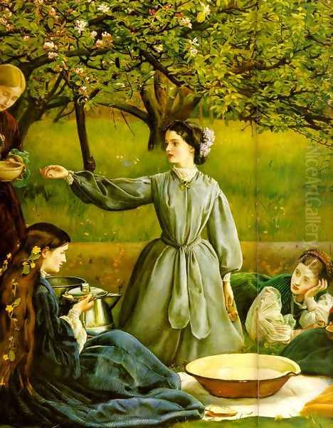 Apple Blossoms (Spring) - detail II Oil Painting by Sir John Everett Millais