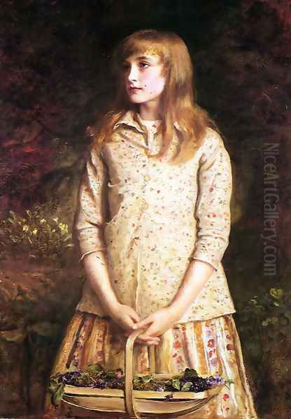 Sweetest eyes were ever seen Oil Painting by Sir John Everett Millais