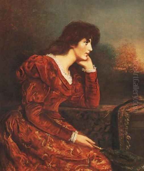 I am Never Merry when I hear Sweet Musik Oil Painting by Sir John Everett Millais