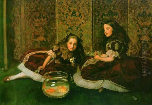 Leisure Hours Oil Painting by Sir John Everett Millais