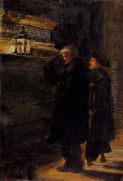 Greenwich Pensioners At The Tomb Of Nelson Oil Painting by Sir John Everett Millais