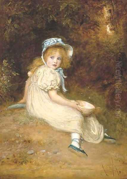 Little Miss Muffet Oil Painting by Sir John Everett Millais