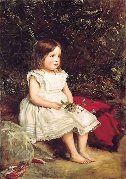 Portrait of Eveline Lees as a child Oil Painting by Sir John Everett Millais