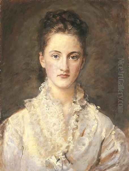 Portrait of the Artist's Daughter, Mary Oil Painting by Sir John Everett Millais