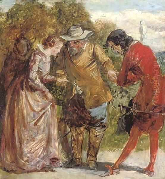 The Introduction Oil Painting by Sir John Everett Millais