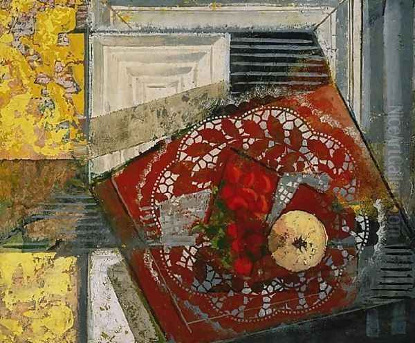 Still Life With Doily Oil Painting by Alfred Henry Maurer