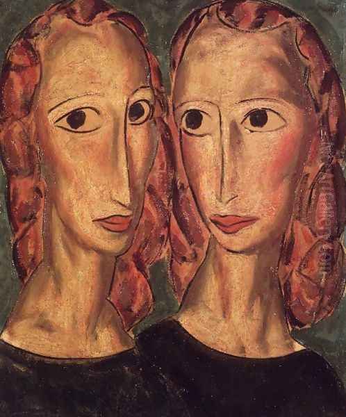 Two Heads Ii Oil Painting by Alfred Henry Maurer