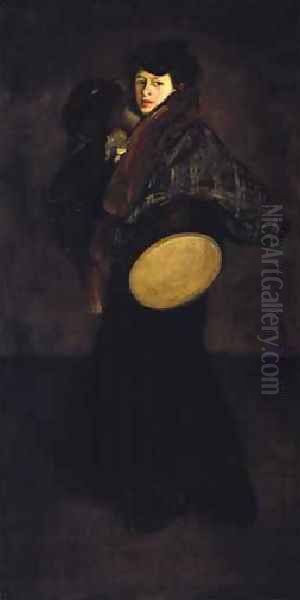 The Midinette Portrait Of A Woman Oil Painting by Alfred Henry Maurer