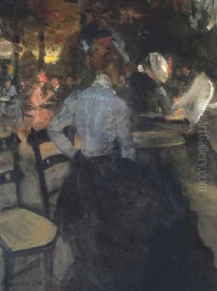 The Cafe Oil Painting by Alfred Henry Maurer