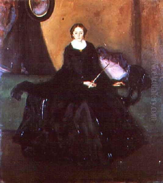 Portrait Of Mrs Dana Oil Painting by Alfred Henry Maurer