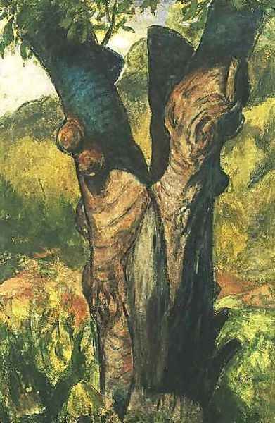 The Old Tree Oil Painting by Alfred Henry Maurer