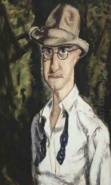 Self Portrait With Hat Oil Painting by Alfred Henry Maurer