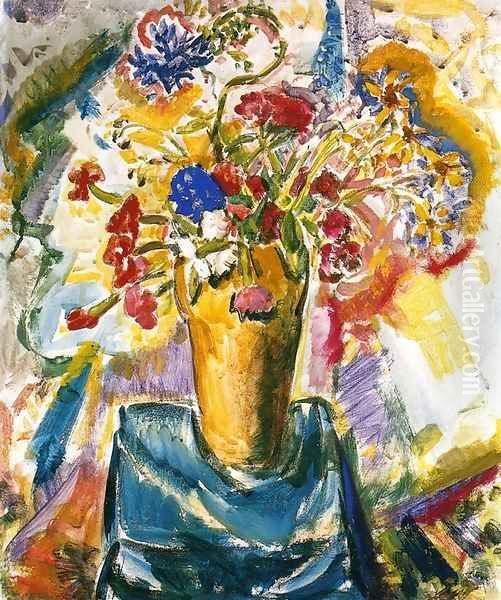 Flowers in a Vase Date unknown Oil Painting by Alfred Henry Maurer