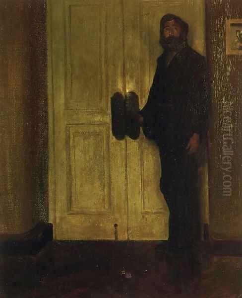 Man at the Door Date unknown Oil Painting by Alfred Henry Maurer