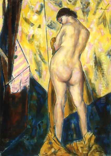 Standing Female Nude 1928 Oil Painting by Alfred Henry Maurer