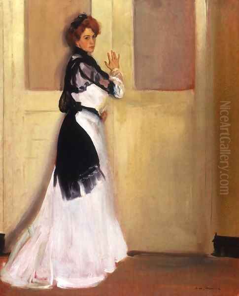 Girl in White 1901 Oil Painting by Alfred Henry Maurer