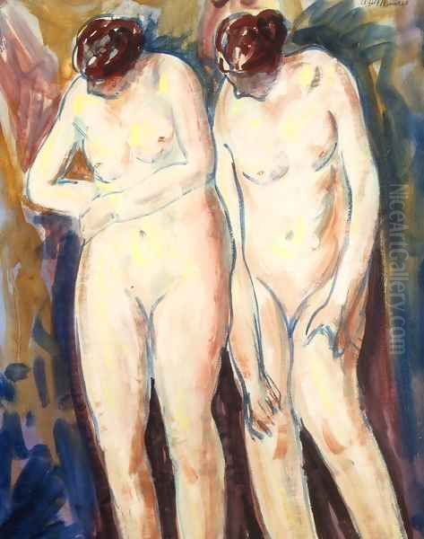 Two Figures 1927-1928 1 Oil Painting by Alfred Henry Maurer