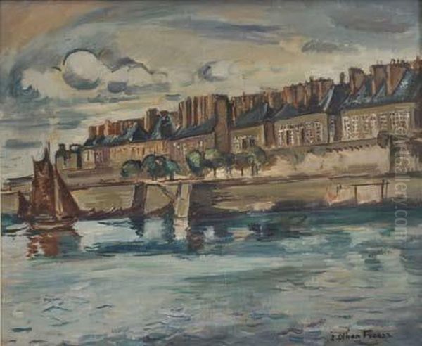 Saint Malo, La Maison Des Corsaires Oil Painting by Emile-Othon Friesz