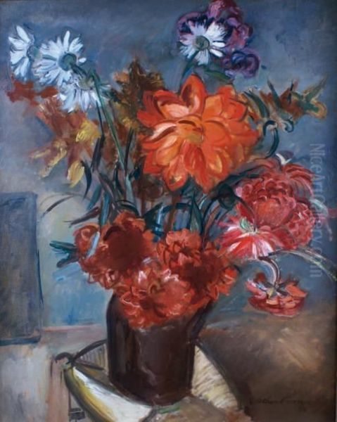 Le Vase De Fleurs Oil Painting by Emile-Othon Friesz