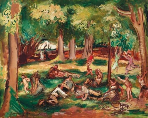 Dejeuner Sur L'herbe Oil Painting by Emile-Othon Friesz