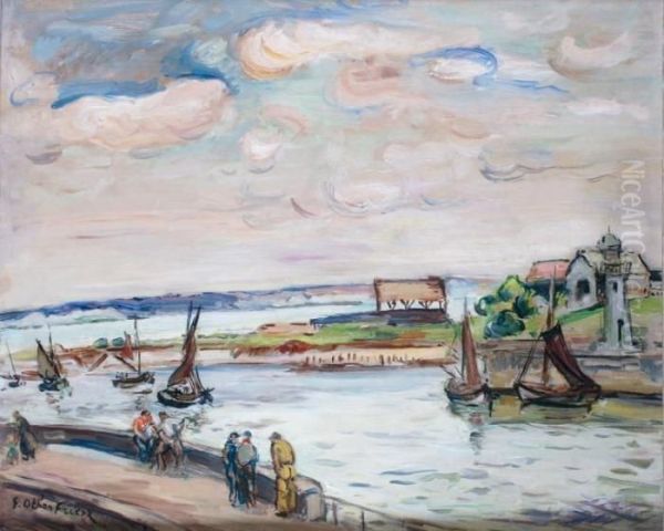 Honfleur: Le Retour Des Pecheurs Oil Painting by Emile-Othon Friesz