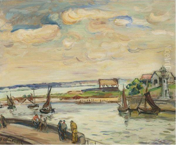 Scene Portuaire: Honfleur Oil Painting by Emile-Othon Friesz