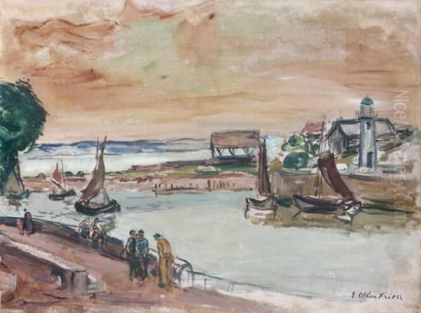 Le Port Oil Painting by Emile-Othon Friesz