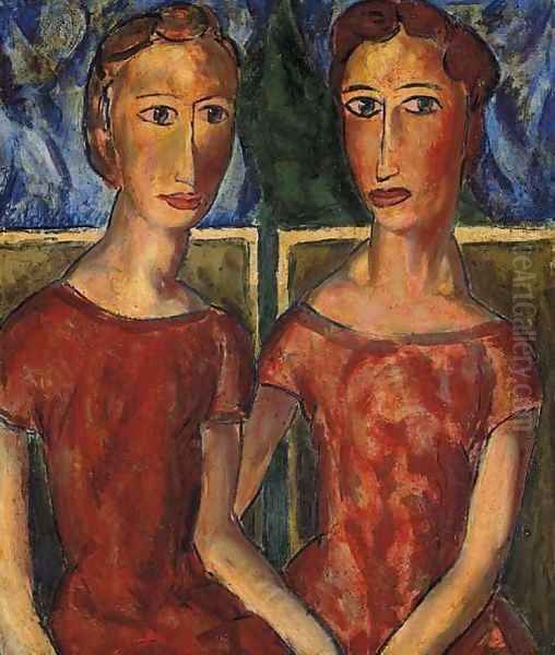 Two Women 2 Oil Painting by Alfred Henry Maurer