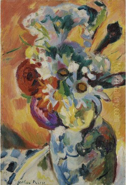 Bouquet De Fleurs Oil Painting by Emile-Othon Friesz