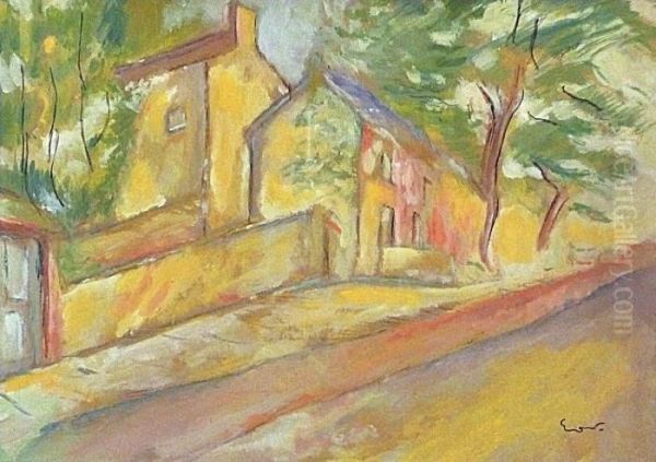 Rue De Village. Oil Painting by Emile-Othon Friesz