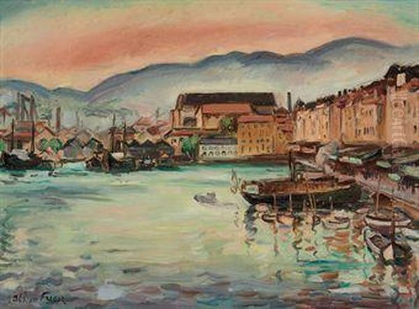 Port De Toulon Oil Painting by Emile-Othon Friesz