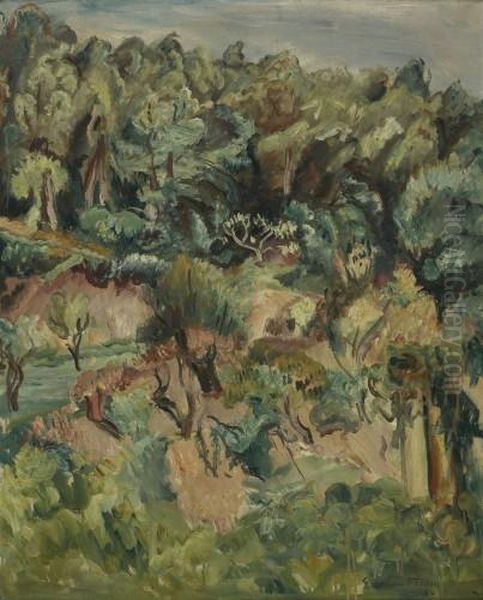 Paysage Aux Oliviers Oil Painting by Emile-Othon Friesz