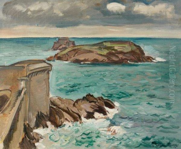 Vue Sur Le Grand Be A Saint-malo Oil Painting by Emile-Othon Friesz