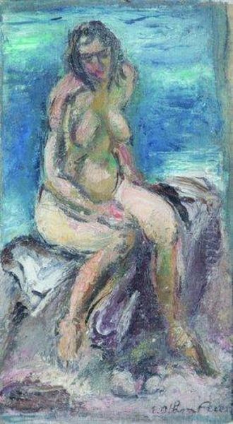 Nu Au Bain Oil Painting by Emile-Othon Friesz