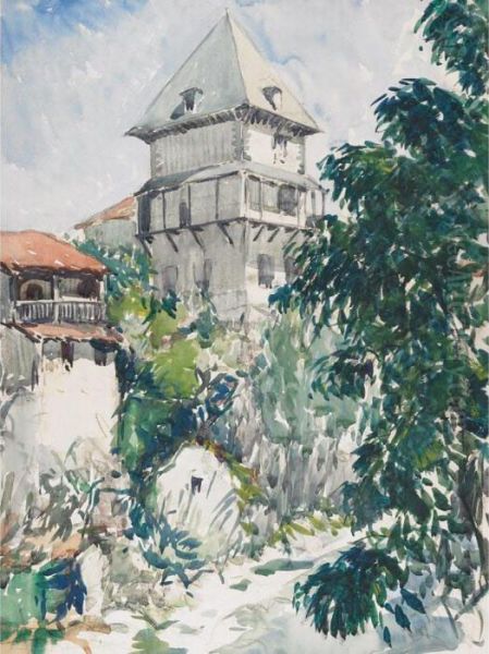 View Of Rothenburg Tower, Summer Oil Painting by Emile-Othon Friesz