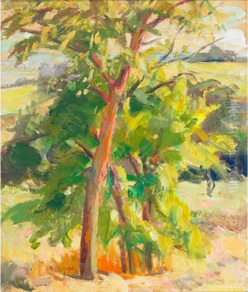 Sunny Summer Landscape Oil Painting by Emile-Othon Friesz