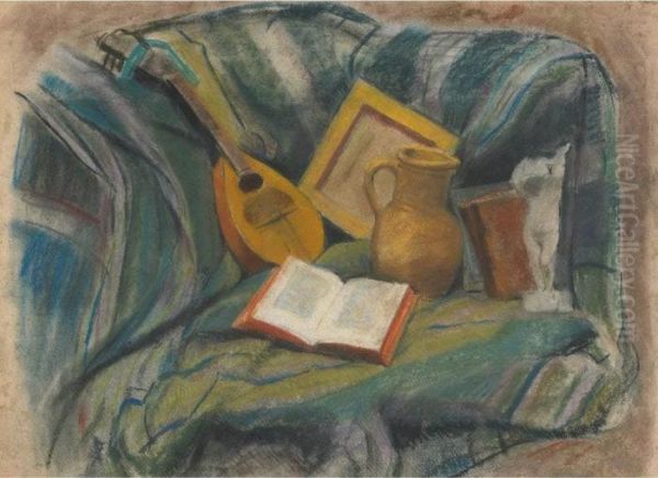 Still Life With Mandolin Oil Painting by Emile-Othon Friesz