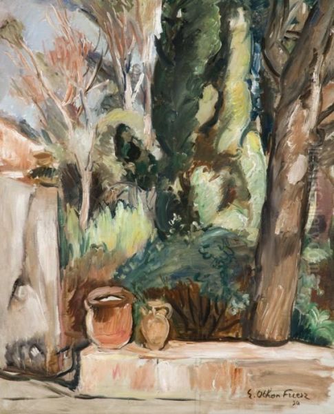 Jardin A Toulon Oil Painting by Emile-Othon Friesz