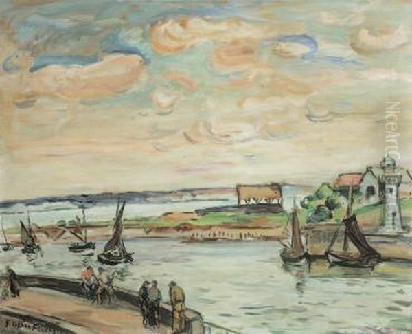 Entree Du Port De Honfleur Oil Painting by Emile-Othon Friesz